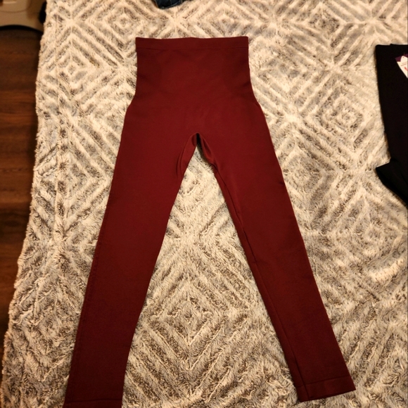 Bundle of 2 Shapermint high waist tummy control leggings size M red/black NWT - Picture 7 of 12